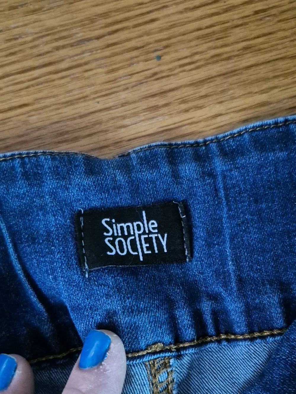 Mid-Rise Dark Blue Skinny Jeans with Button-Fly